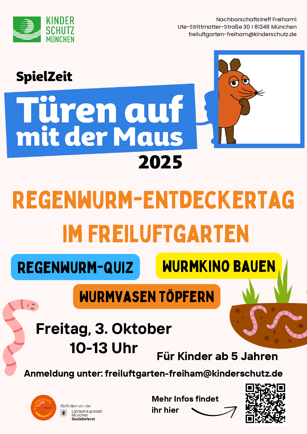 Türen auf mit der Maus! Regenwurm – Entdeckertag